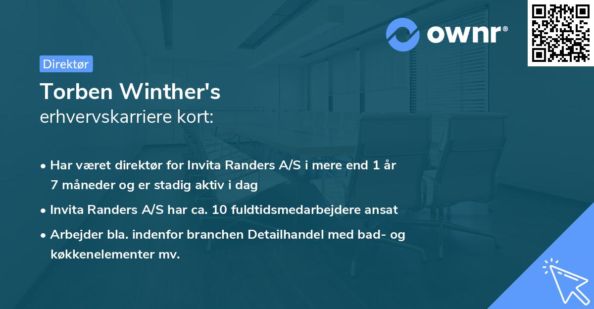 Torben Winther's erhvervskarriere kort