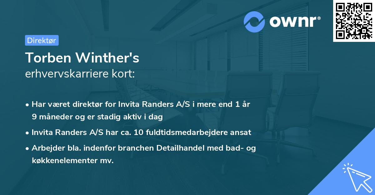Torben Winther's erhvervskarriere kort