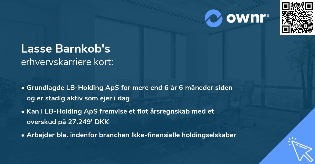 Lasse Barnkob's erhvervskarriere kort