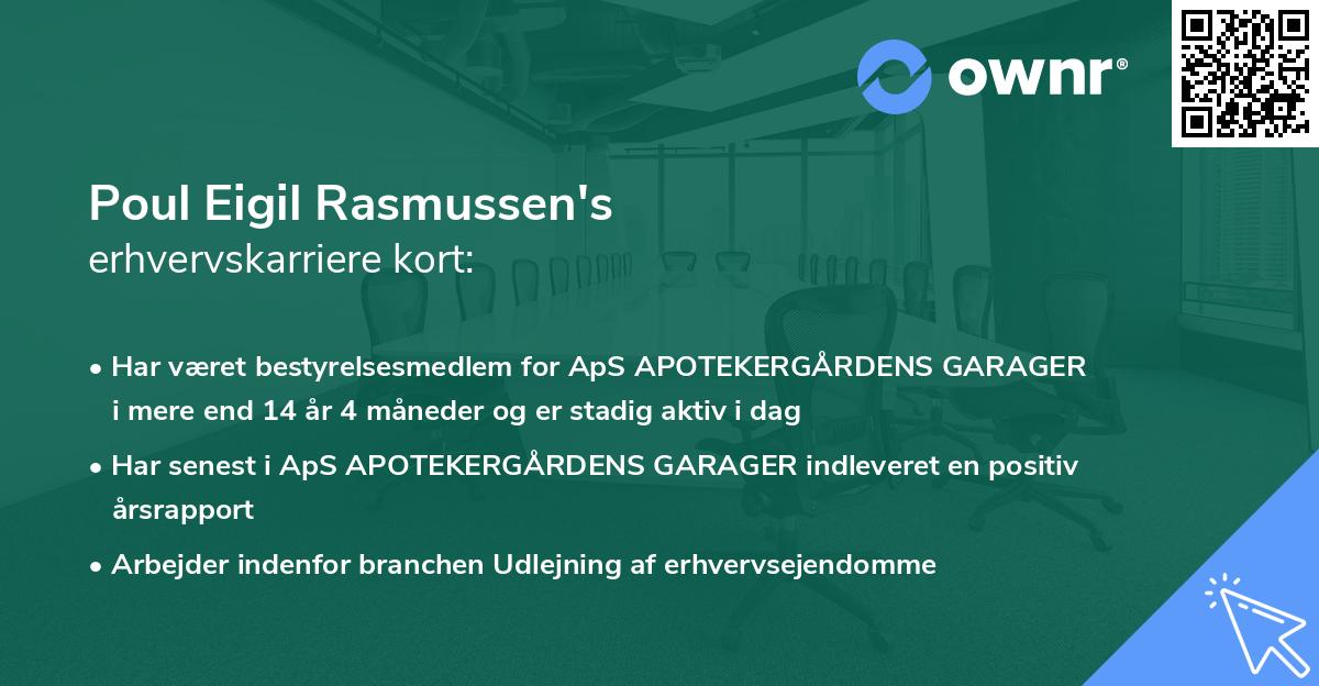 Poul Eigil Rasmussen's erhvervskarriere kort