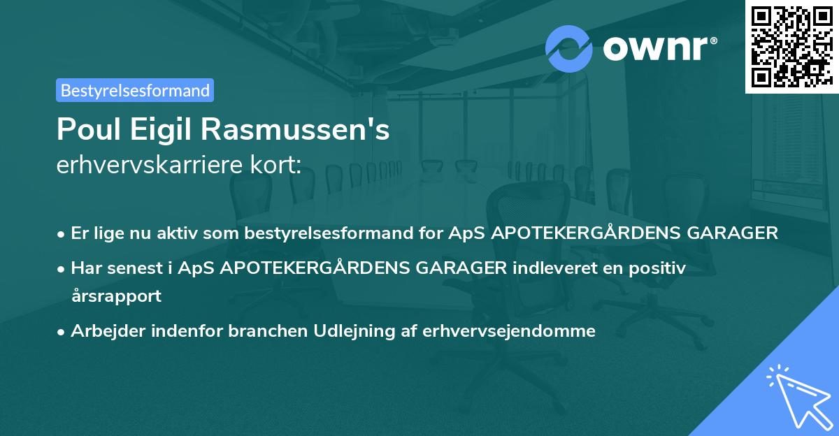 Poul Eigil Rasmussen's erhvervskarriere kort