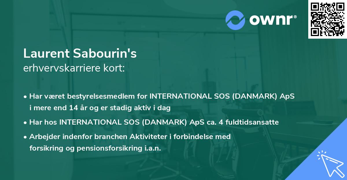 Laurent Sabourin's erhvervskarriere kort