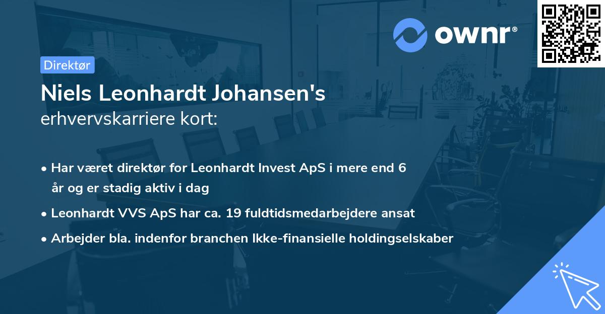 Niels Leonhardt Johansen's erhvervskarriere kort