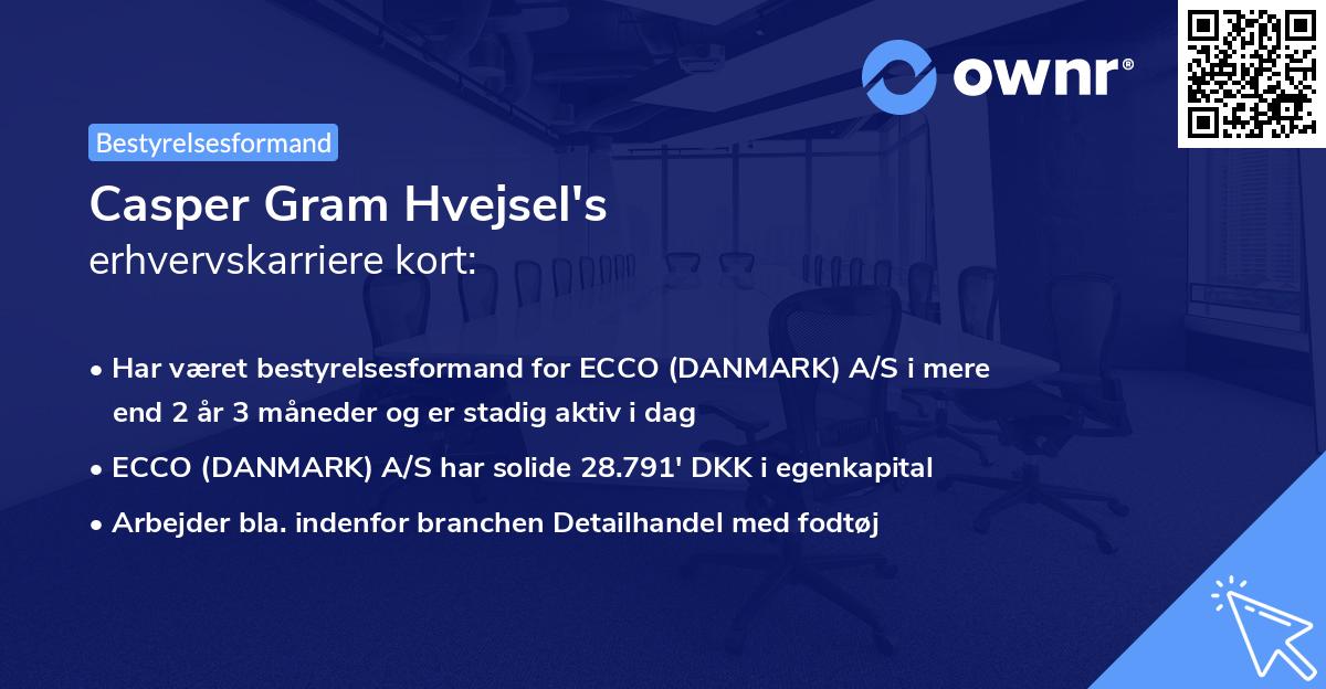 Casper Gram Hvejsel's erhvervskarriere kort