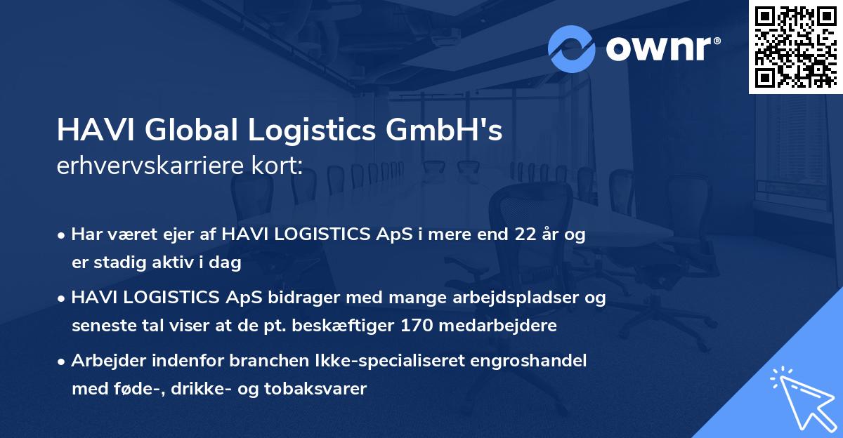 HAVI Global Logistics GmbH's erhvervskarriere kort
