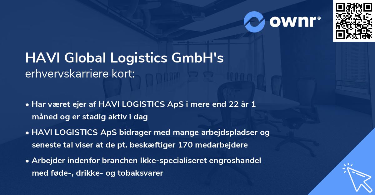 HAVI Global Logistics GmbH's erhvervskarriere kort