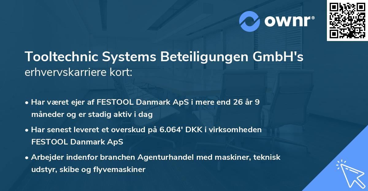 Tooltechnic Systems Beteiligungen GmbH's erhvervskarriere kort