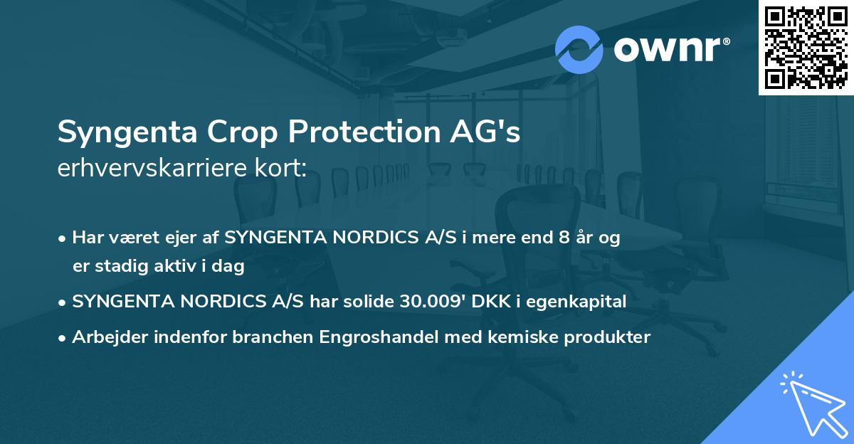 Syngenta Crop Protection AG's erhvervskarriere kort