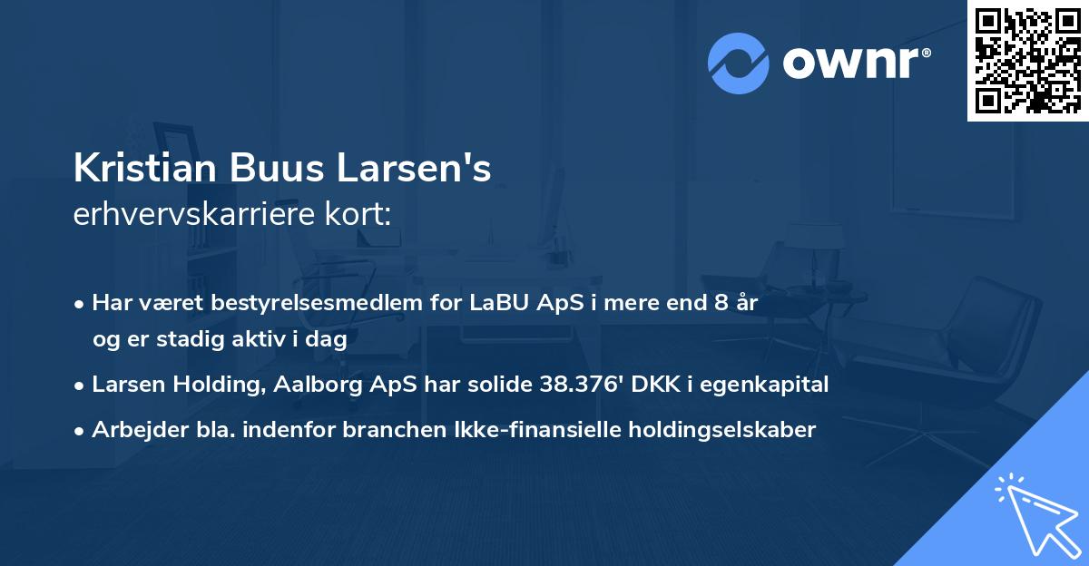 Kristian Buus Larsen's erhvervskarriere kort