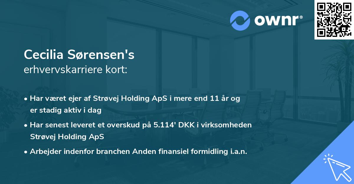 Cecilia Sørensen's erhvervskarriere kort