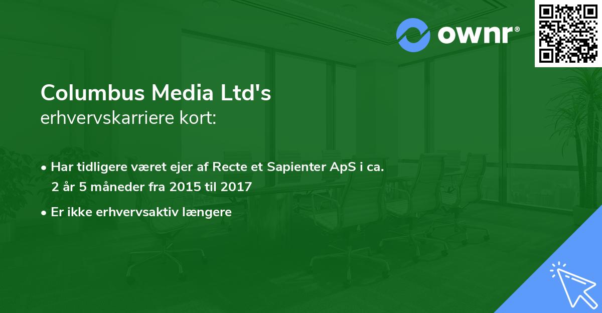 Columbus Media Ltd's erhvervskarriere kort