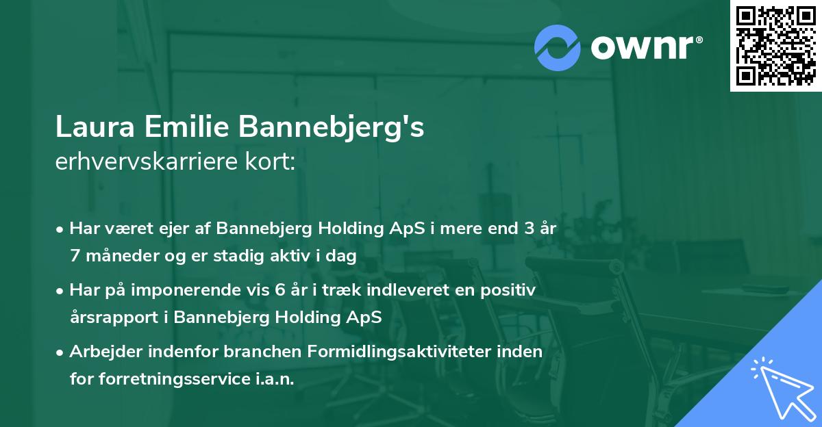 Laura Emilie Bannebjerg's erhvervskarriere kort