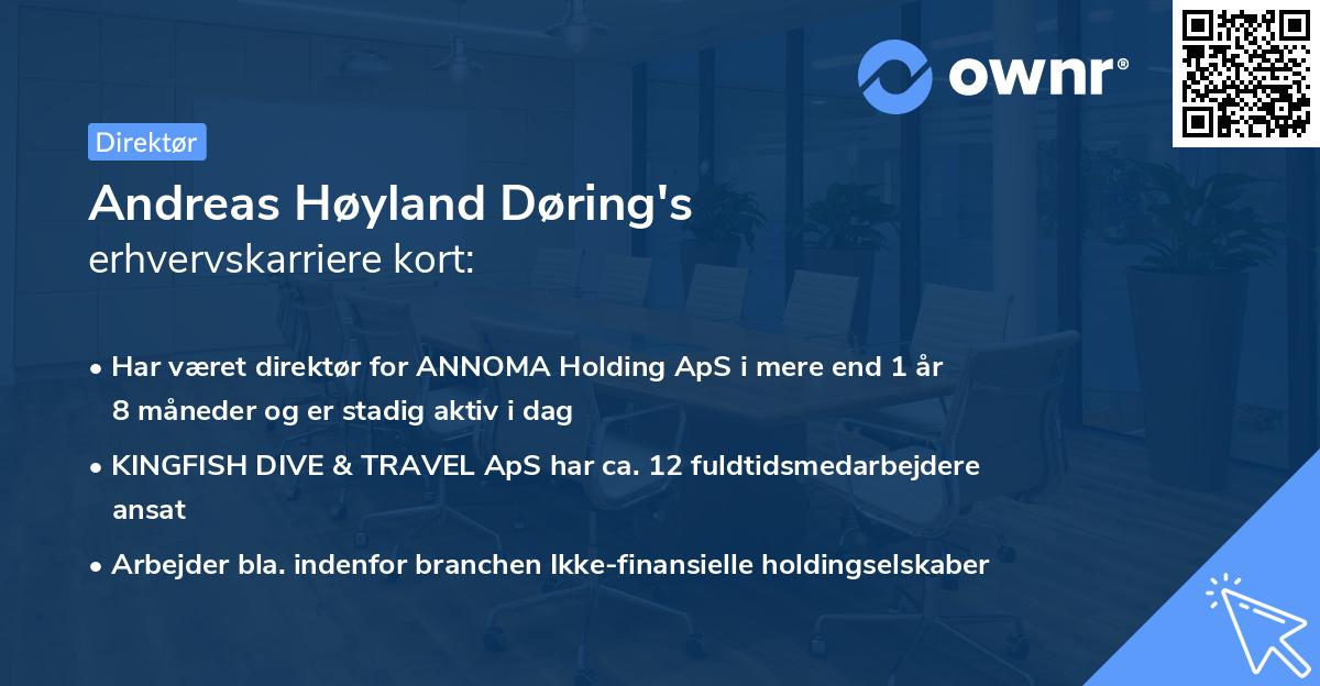 Andreas Høyland Døring's erhvervskarriere kort