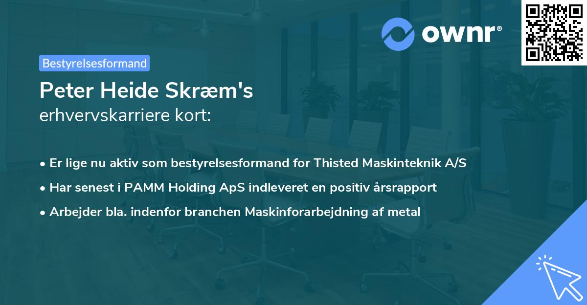 Peter Heide Skræm's erhvervskarriere kort
