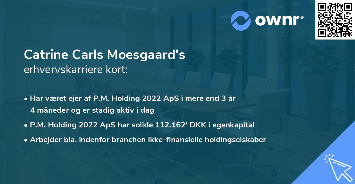 Catrine Carls Moesgaard's erhvervskarriere kort