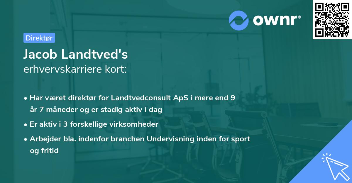 Jacob Landtved's erhvervskarriere kort