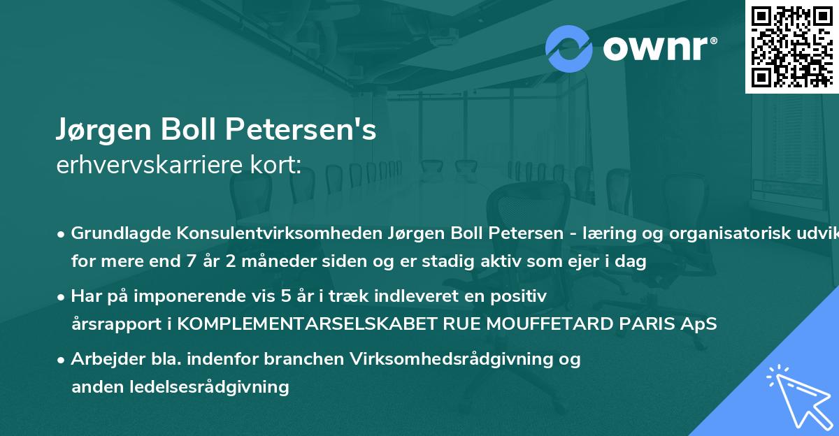 Jørgen Boll Petersen's erhvervskarriere kort