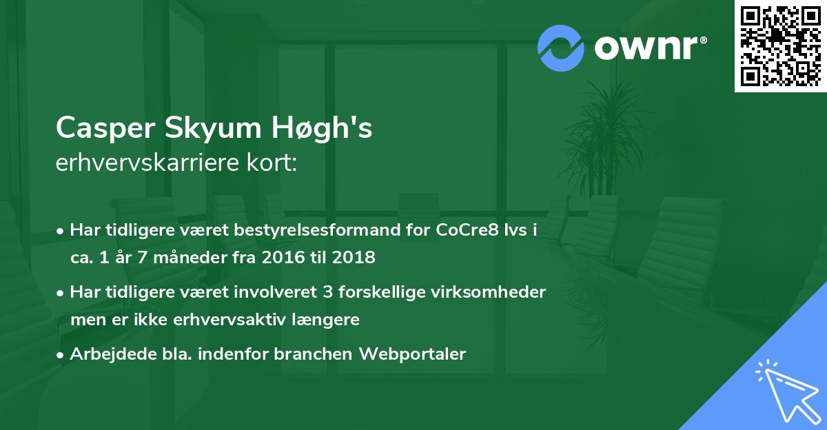 Casper Skyum Høgh's erhvervskarriere kort