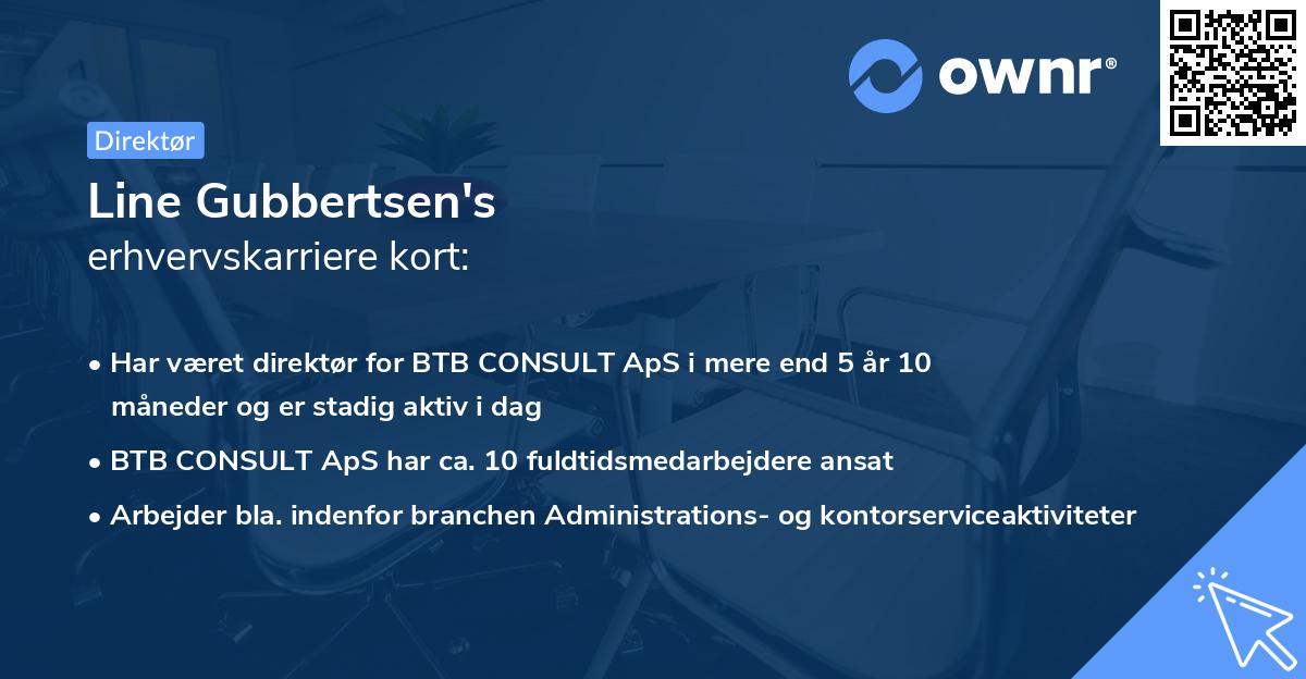 Line Gubbertsen's erhvervskarriere kort