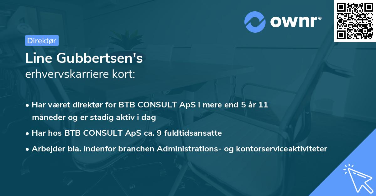 Line Gubbertsen's erhvervskarriere kort