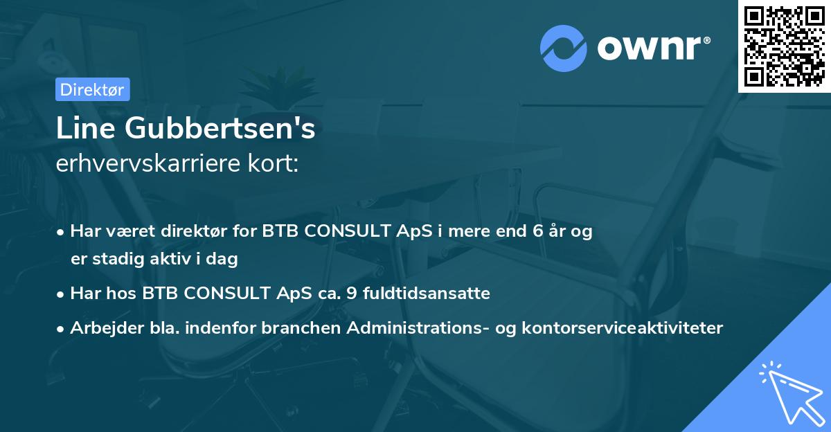 Line Gubbertsen's erhvervskarriere kort