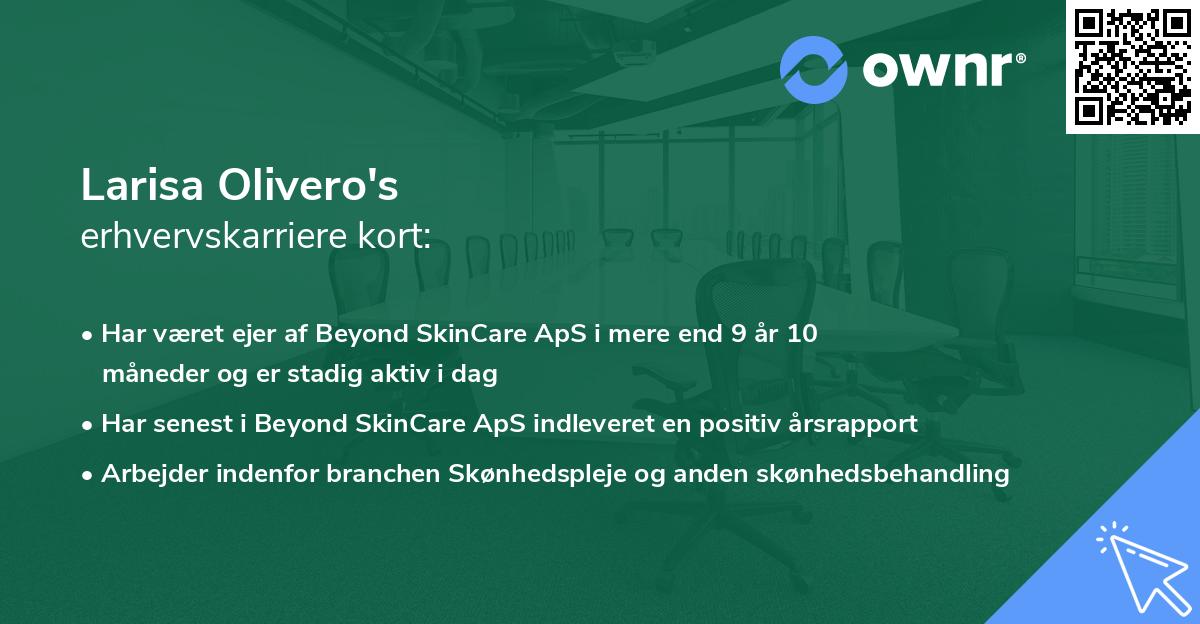 Larisa Olivero's erhvervskarriere kort