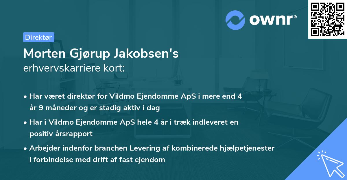 Morten Gjørup Jakobsen's erhvervskarriere kort