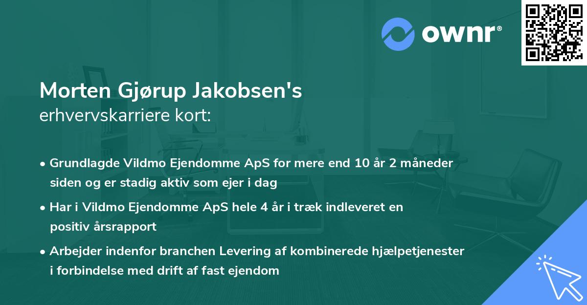 Morten Gjørup Jakobsen's erhvervskarriere kort