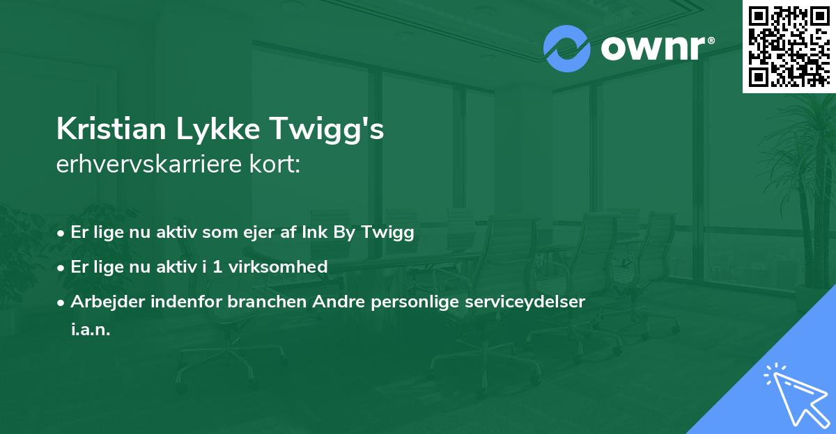 Kristian Lykke Twigg's erhvervskarriere kort