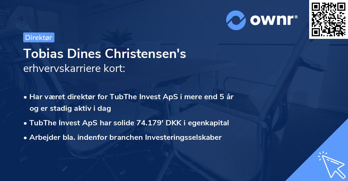 Tobias Dines Christensen's erhvervskarriere kort