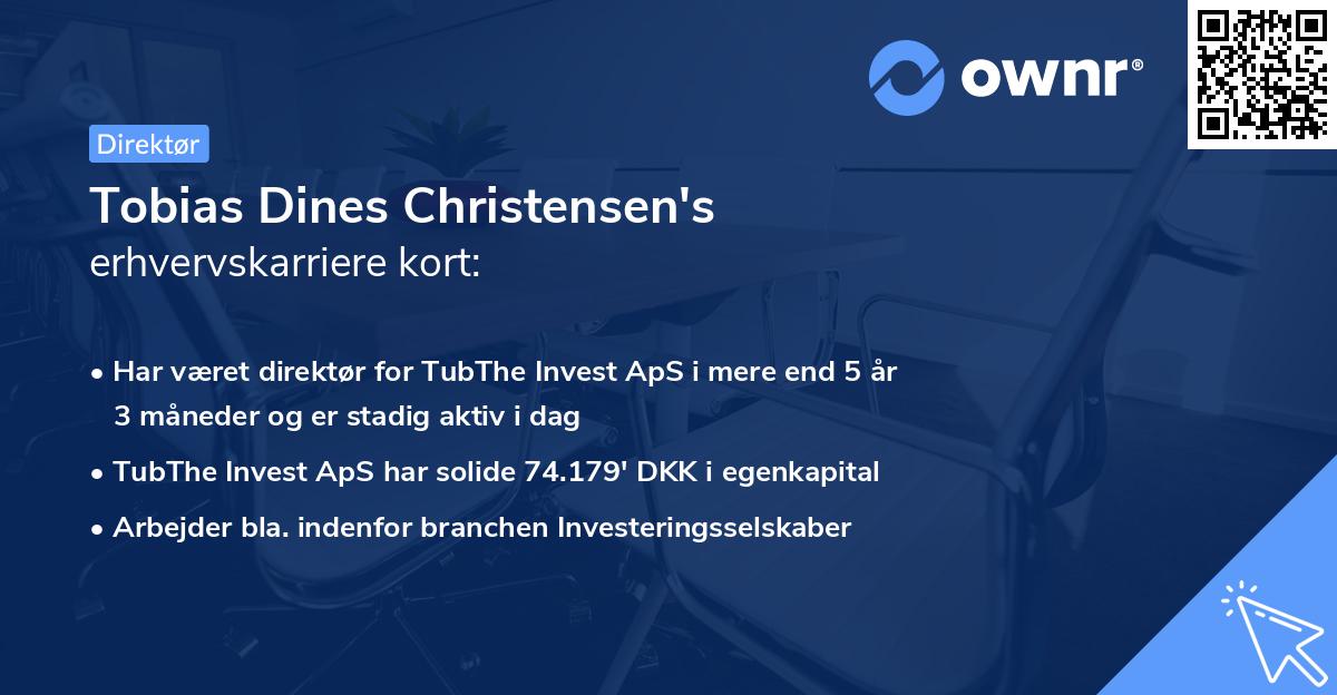 Tobias Dines Christensen's erhvervskarriere kort