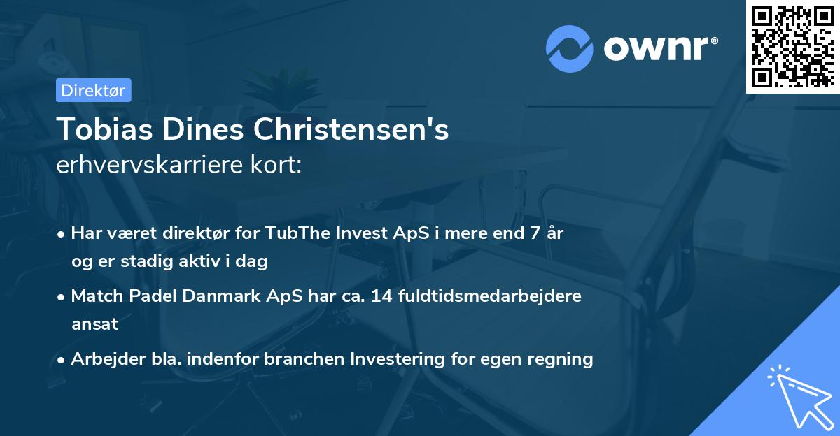 Tobias Dines Christensen's erhvervskarriere kort