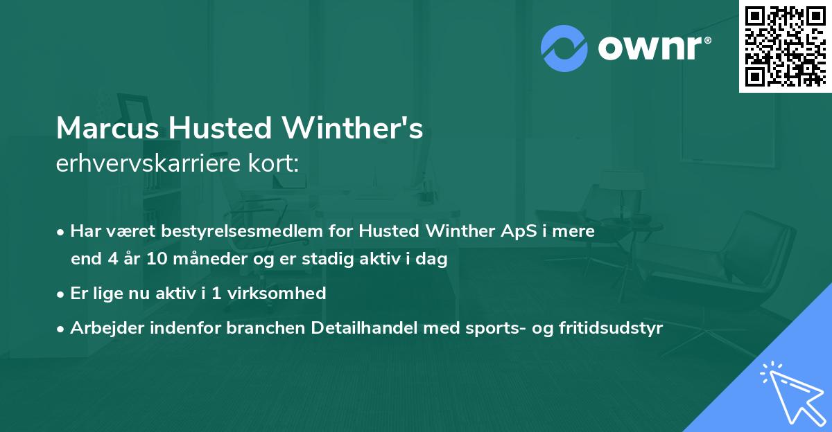 Marcus Husted Winther's erhvervskarriere kort