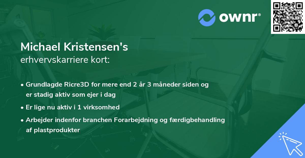 Michael Kristensen's erhvervskarriere kort