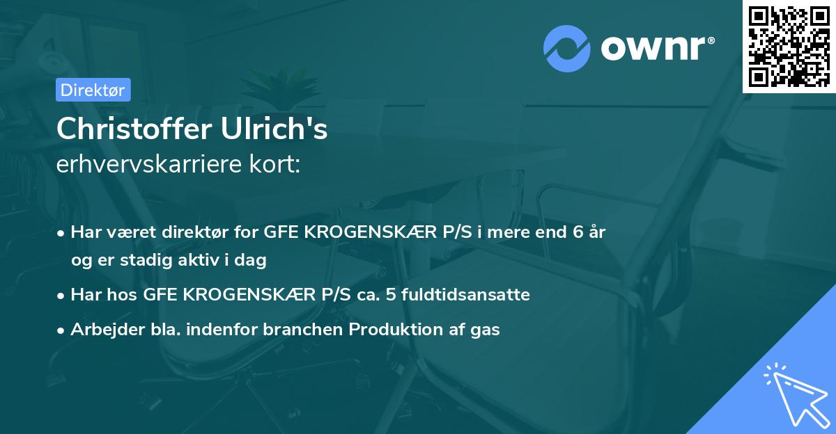 Christoffer Ulrich's erhvervskarriere kort