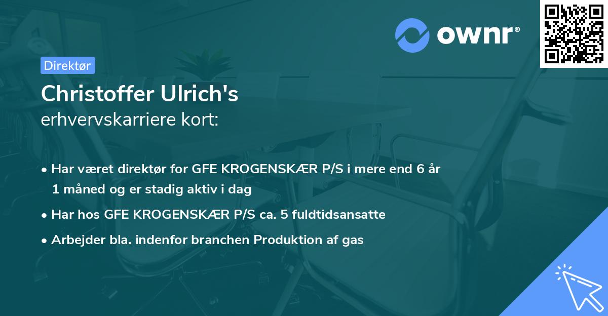 Christoffer Ulrich's erhvervskarriere kort