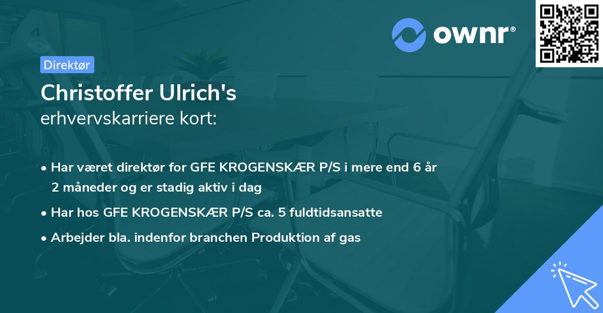 Christoffer Ulrich's erhvervskarriere kort