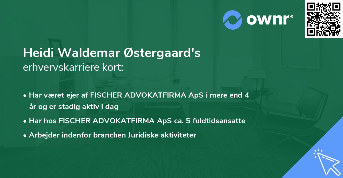 Heidi Waldemar Østergaard's erhvervskarriere kort