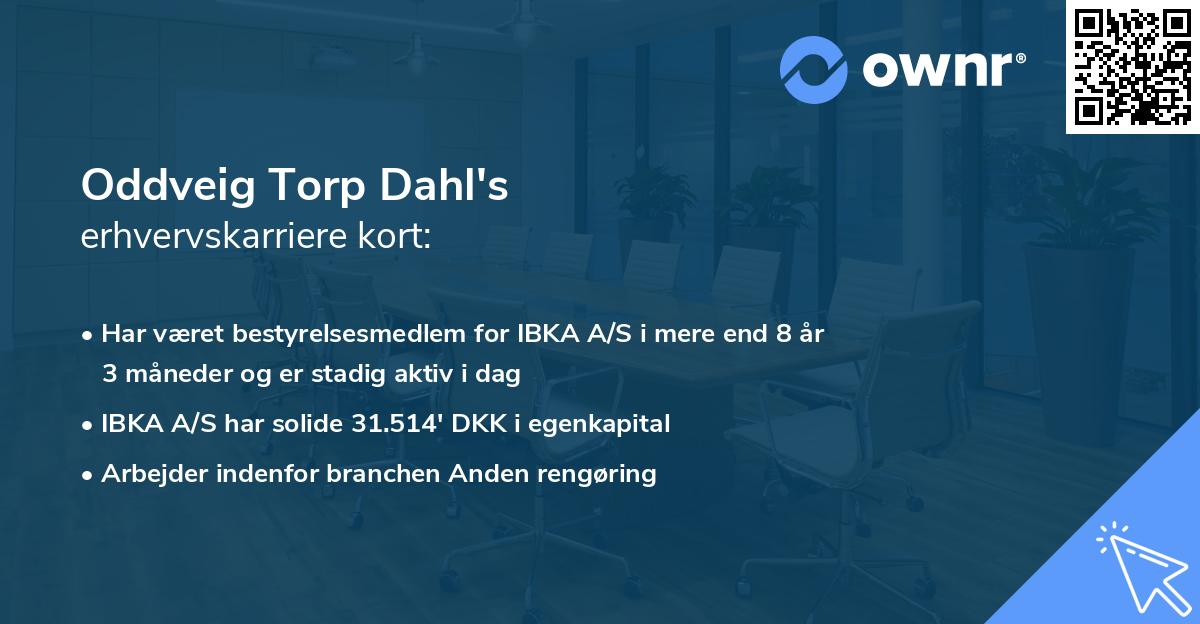 Oddveig Torp Dahl's erhvervskarriere kort