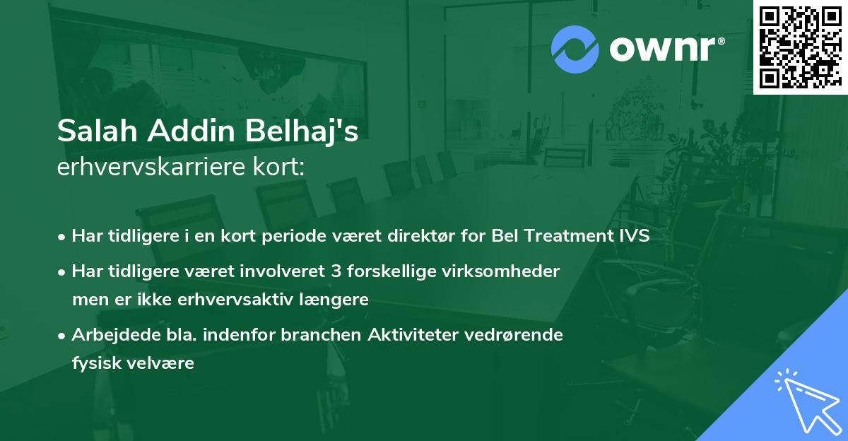 Salah Addin Belhaj's erhvervskarriere kort