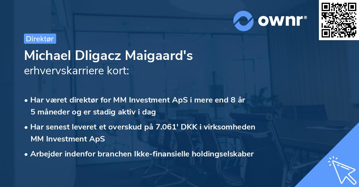Michael Dligacz Maigaard's erhvervskarriere kort