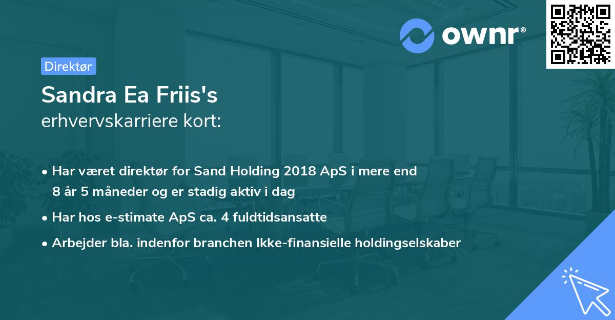Sandra Ea Friis's erhvervskarriere kort
