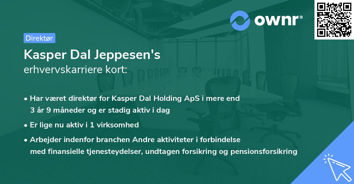 Kasper Dal Jeppesen's erhvervskarriere kort