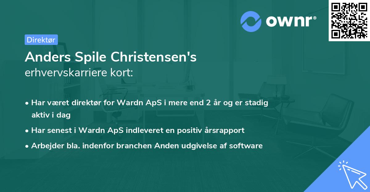 Anders Spile Christensen's erhvervskarriere kort