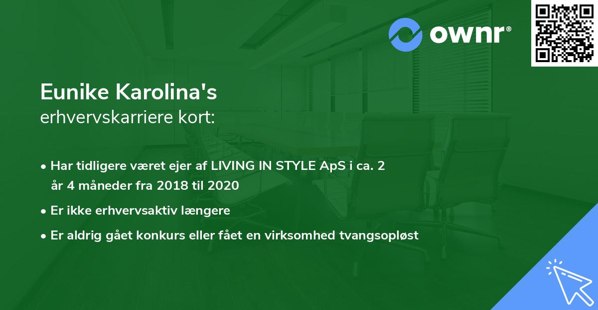 Eunike Karolina's erhvervskarriere kort