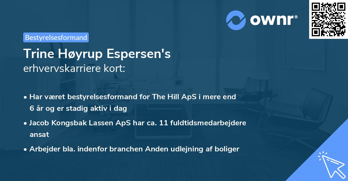 Trine Høyrup Espersen's erhvervskarriere kort