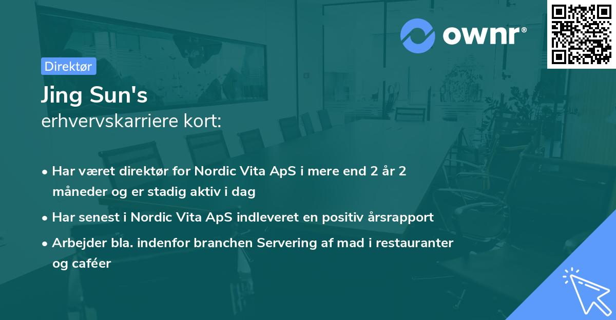 Jing Sun's erhvervskarriere kort