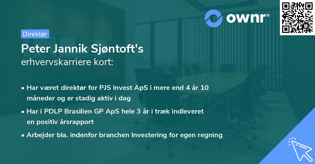 Peter Jannik Sjøntoft's erhvervskarriere kort