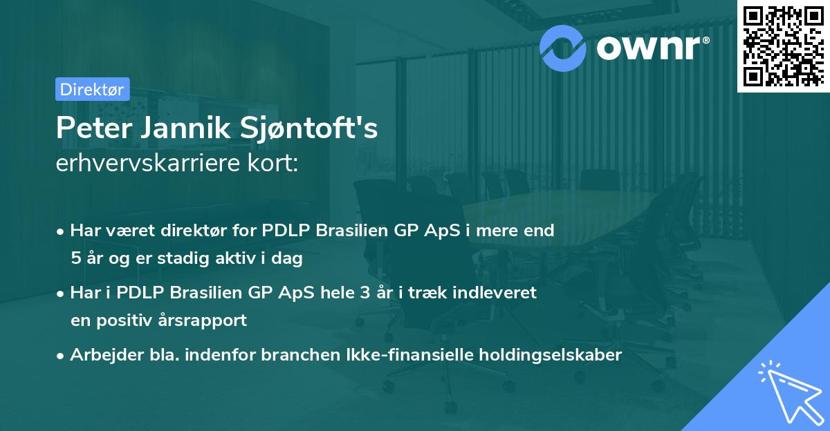 Peter Jannik Sjøntoft's erhvervskarriere kort
