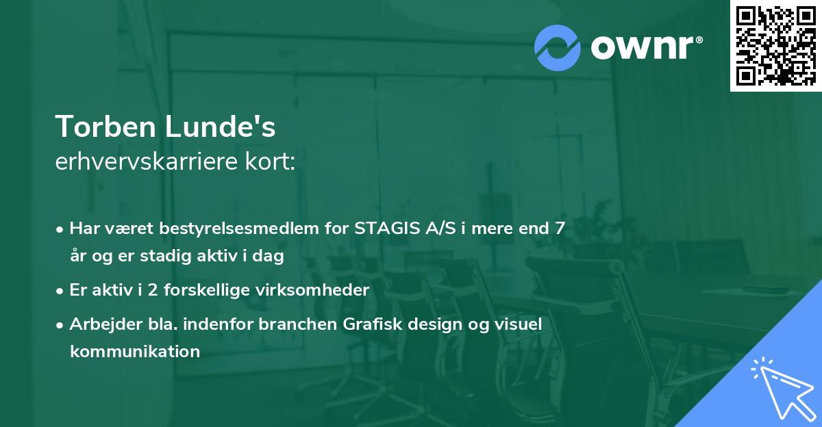 Torben Lunde's erhvervskarriere kort